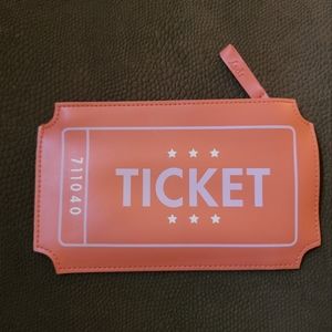 GUC. Ipsy pink ticket design makeup bag. Super cute.